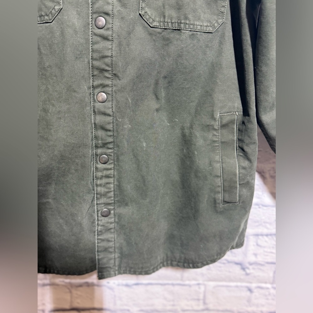 Men’s Vintage Croft & Barrow Shacket, Olive Green, Size Large - Picture 4 of 14
